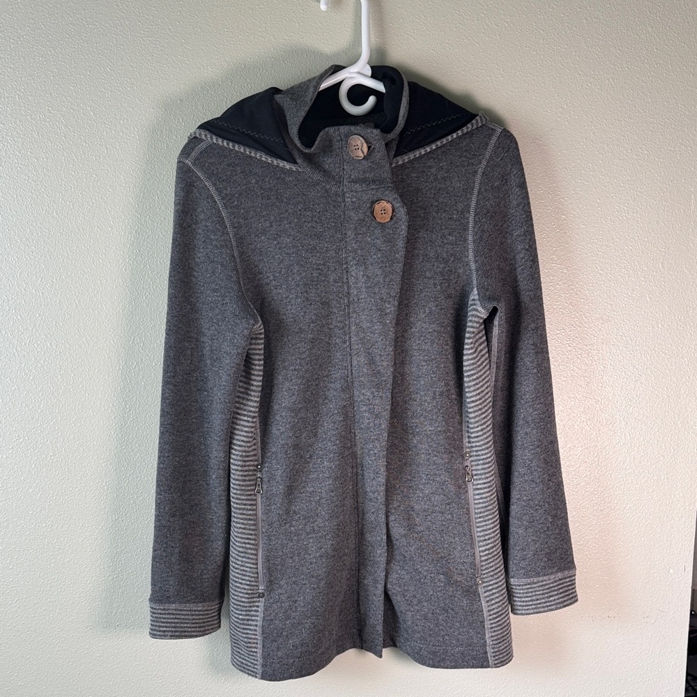 prAna Women’s Gray‎ Wool Blend Hooded Jacket Size Small